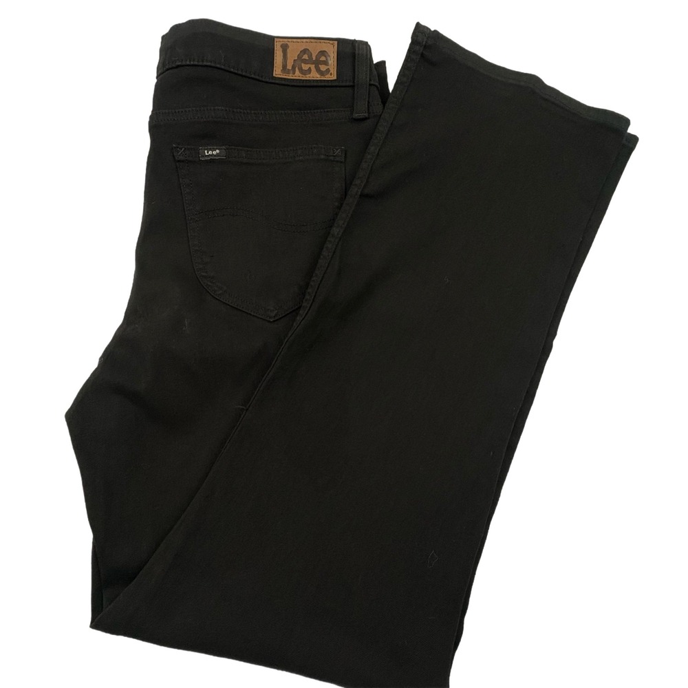 Lee Regular Fit Bootcut Mid Rise Black Jeans Womens‎ 16M